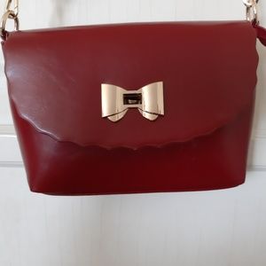 Faux Leather Satchel Bag